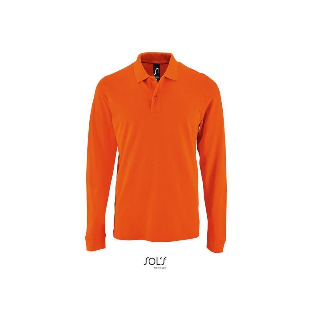 Męska koszulka polo z długim rękawem SOL'S PERFECT LSL MEN-Orange