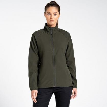 Craghoppers Expert Womens Basecamp Softshell Jacket-Dark Cedar