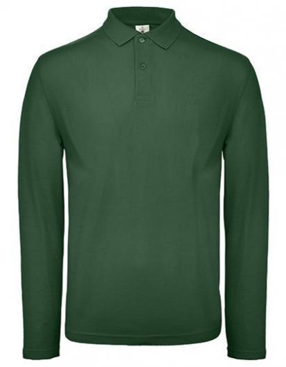 B&C Men´s Long Sleeve Polo ID.001– Bottle Green