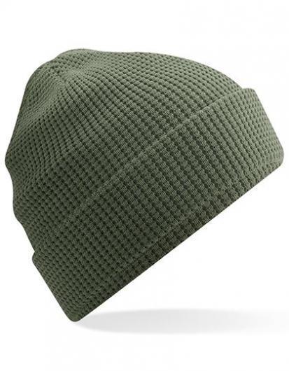 BEECHFIELD B52N Organic Cotton Waffle Beanie-Olive Green