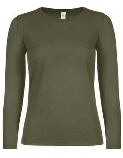 B&C Women´s T-Shirt #E150 Long Sleeve– Urban Khaki