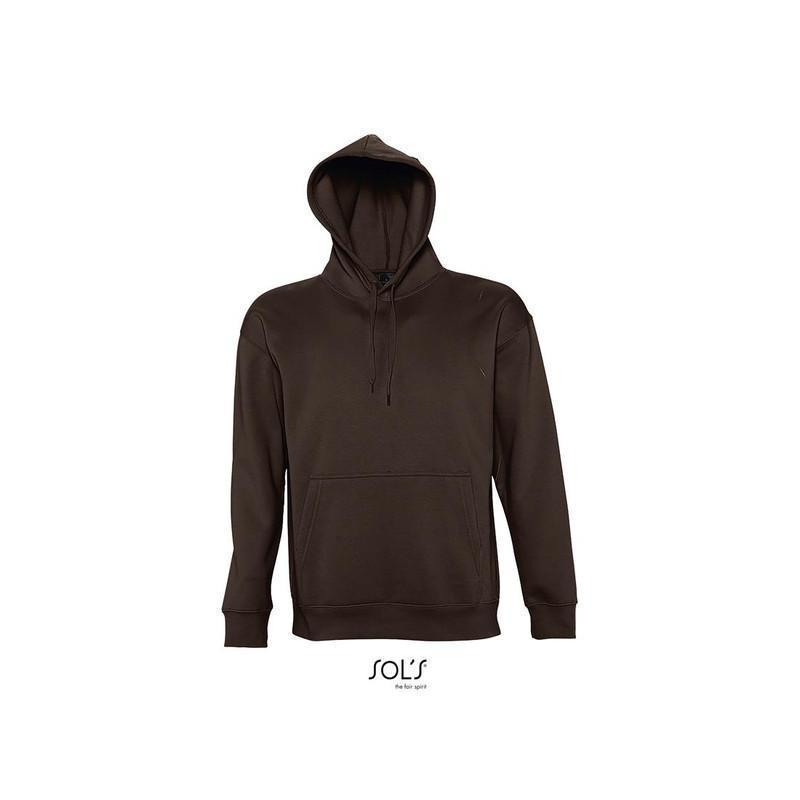 Męska bluza hoodie SOL'S SLAM-Chocolate